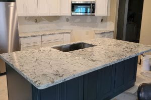 Cambria Bellingham Quartz Kitchen with Double Radius Edge