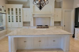 Taj Mahal Quartzite Kitchen with Double Eased Edges