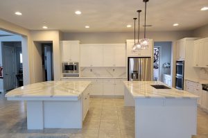 Cambria Brittanicca Quartz Kitchen with Full Backsplash