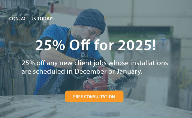 25% off any new client jobs whose installations are scheduled in December or January